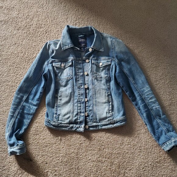 Guess Blue Denim Jacket size M - Picture 1 of 8